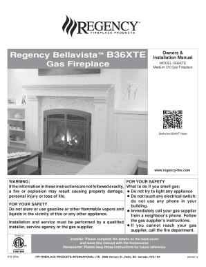 Fillable Online Regency Bellavista B36xte Owners Fax Email Print