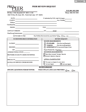 Peer Review Request Form