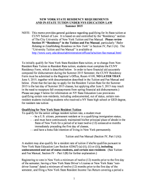 CUNY Residency Form