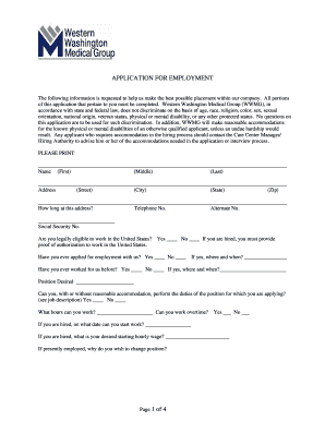 Employment Application Form