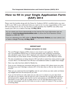 Single Application Form 2014