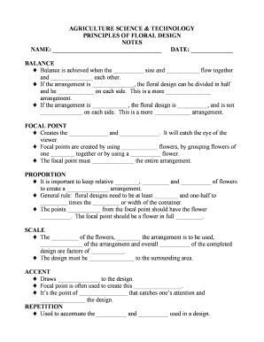 Floral Design Principles Study Guide