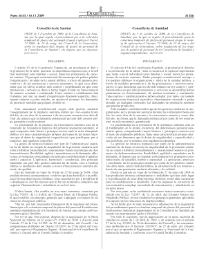 ORDE de 5 doctubre de 2009, de la Conselleria de Sanitat, per la qual regula el procediment per a la cobertura - publicaciones san gva