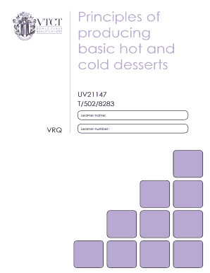Principles of Producing Basic Hot and Cold Desserts