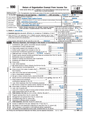 Form 990 Return of Organization Exempt From Income Tax