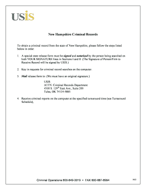 New Hampshire Criminal Record Release Authorization Form