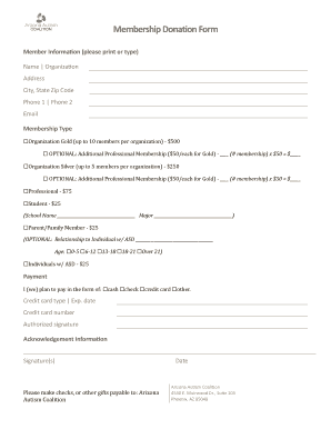 Membership Donation Form