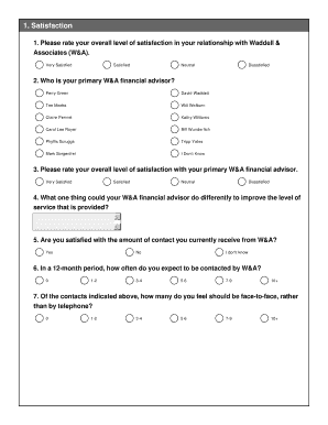 Waddell & Associates Client Satisfaction Survey