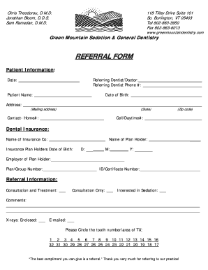 Dental Referral Form
