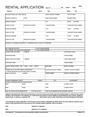 Rental Application Form