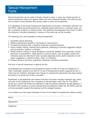 Sexual Harassment Policy and Complaint Form