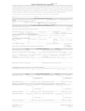 Uniform Residential Loan Application