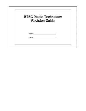 BTEC Music Technology Revision Guide