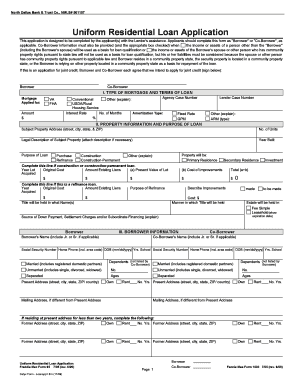 Uniform Residential Loan Application