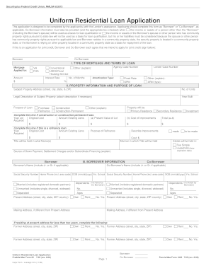 Uniform Residential Loan Application