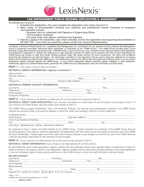 Law Enforcement Public Records Application Agreement