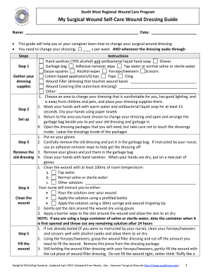 Surgical Wound Self-Care Dressing Guide