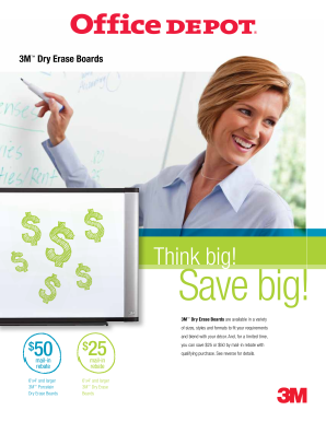 3M Dry Erase Board Mail-In Rebate Form