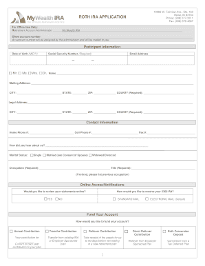 Roth Individual Retirement Account Custodial Agreement