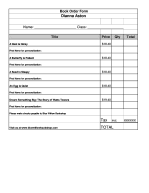 Book Order Form