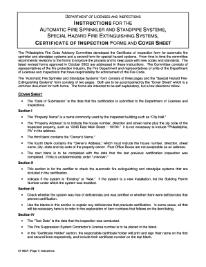 Philadelphia Fire Sprinkler and Standpipe Certification