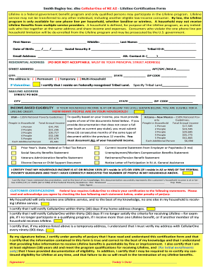 Lifeline Certification Form
