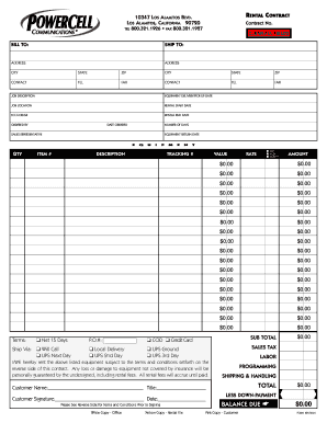 California Rental Contract