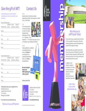 Lubeznik Center for the Arts Membership Application