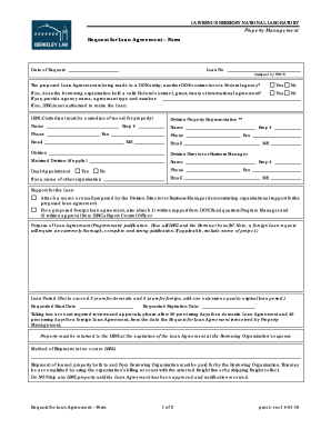 Request for Loan Agreement Form - lblgov