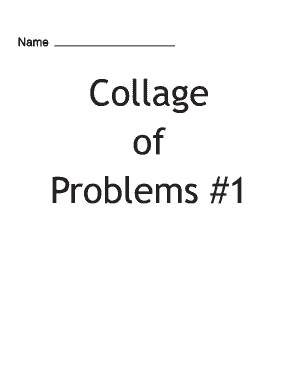 Collage of Problems Math Worksheet