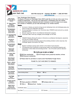 Washington State ASCD Membership Application