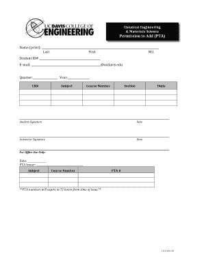 Permission to Add Course Form