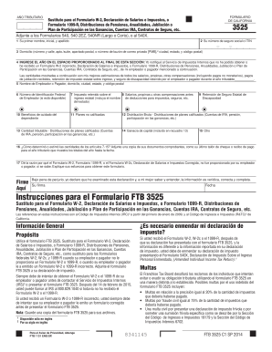 Formulario FTB 3525