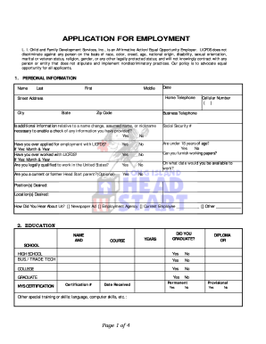 Application for Employment