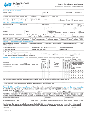 Health Enrollment Application Form