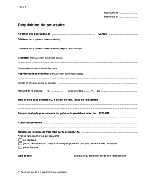 Réquisition de poursuite