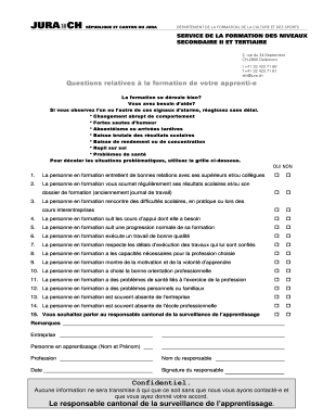 Formulaire d'évaluation de l'apprenti-e