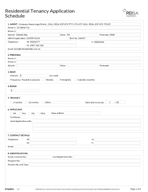 Residential Tenancy Application Form