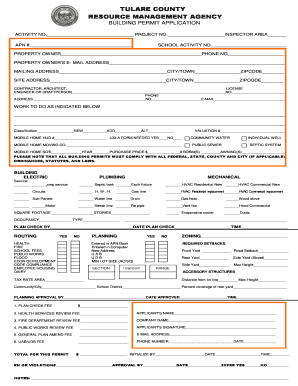 Tulare County Building Permit Application