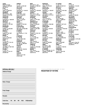 Louisiana Voter Registration Form