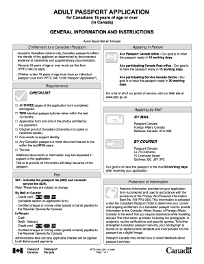 Canadian Passport Application