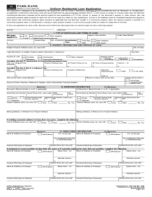 Uniform Residential Loan Application