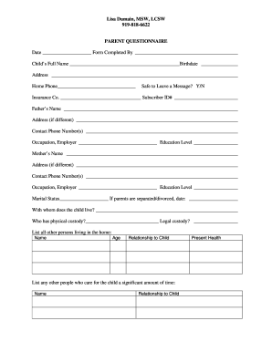 Parent Questionnaire