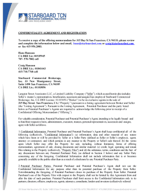 Confidentiality Agreement for Real Estate Purchase