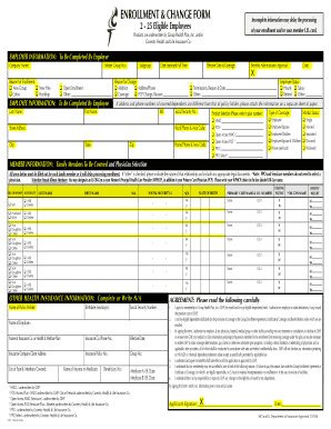 Employee Health Insurance Enrollment Form