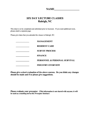 Nursing License Continuing Education Form