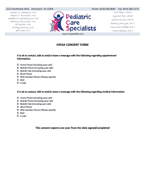 HIPAA Consent Form
