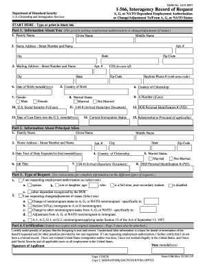 USCIS Form I-566