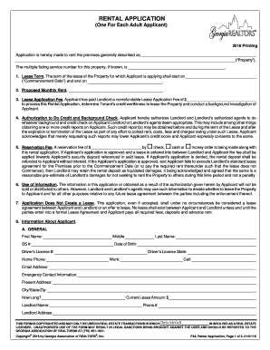 Rental Application Form