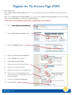 My Account Page Registration Form